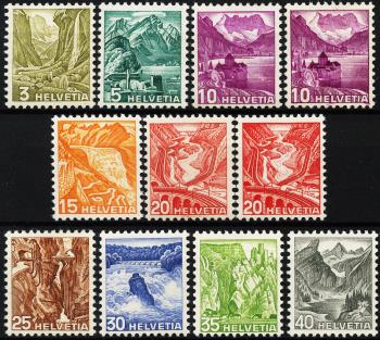 Thumb-1: 201y-209y - 1936-1938, Nouvelles peintures de paysages en taille-douce, papier lisse