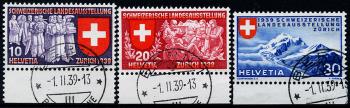 Stamps: 219-221 - 1939 Swiss National Exhibition in Zurich