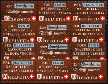 Stamps: Z33a-Z38c - 1942 special stamps for waste recycling