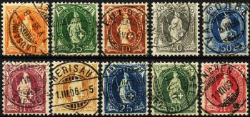 Thumb-1: 66D-75D - 1895-1900, Standing Helvetia, white paper, 13 teeth, control mark B