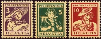 Briefmarken: J4-J6 - 1916 Trachtenbilder