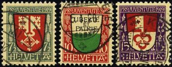 Briefmarken: J12-J14 - 1919 Kantonswappen