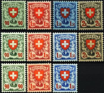 Briefmarken: 163-165y - 1924 Gewöhnliches Faserpapier