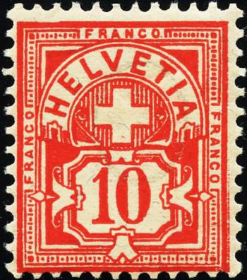 Briefmarken: 61B - 1894 Faserpapier, KZ B