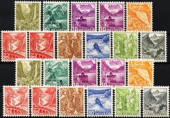 Briefmarken: 201y-209z - 1936-1938 Neue Landschaftsbilder im Stichtiefdruck, glattes Papier