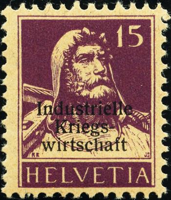 Briefmarken: IKW5 - 1918 Industrielle Kriegswirtschaft, Aufdruck dünne Schrift