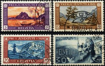 Briefmarken: J49-J52 - 1929 Landschaften und Bildnis Nikolaus von Flüe