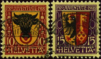 Francobolli: J10-J11 - 1918 Stemma cantonale
