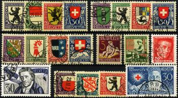 Thumb-1: J29-J48 - 1924-1926, Armoiries cantonales et suisses