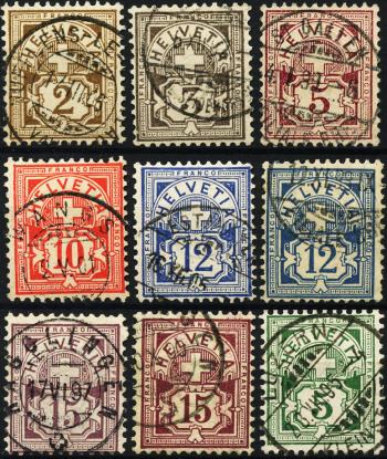 Thumb-1: 58B-65B - 1894-1899, Ziffermuster, Faserpapier, KZ B
