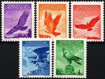 Francobolli: F9y-F13y - 1934-1935 Motivi di aquila, carta da gesso liscia