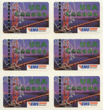 Thumb-3: EMS1-EMS3 - 1997, Città del mondo, francobolli autoadesivi
