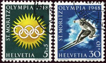 Francobolli: W25x-W28x - 1948 Francobolli speciali per le Olimpiadi invernali di St. Moritz