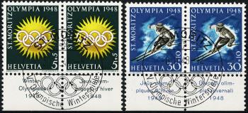 Briefmarken: W25x-W28x - 1948 Sondermarken für die Olympischen Winterspiele in St. Moritz