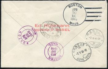 Thumb-2: RF46.5d - 8. April 1946, USA-Gander-Shannon-Paris-GENF-Rom-Athen-CAIRO