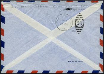 Thumb-2: RF46.5f - 8. April 1946, USA-Gander-Shannon-Paris-GENEVA-Rome-Athens-CAIRO