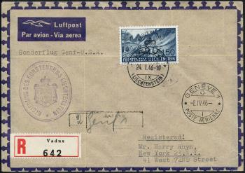 Thumb-1: RF46.bL - 8. April 1946, USA-Gander-Shannon-Parigi-GINEVRA-Roma-Atene-IL CAIRO