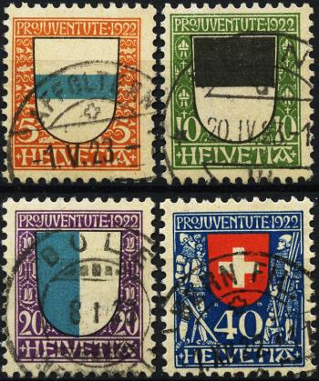 Thumb-1: J21-J24 - 1922, Cantonal and Swiss coats of arms