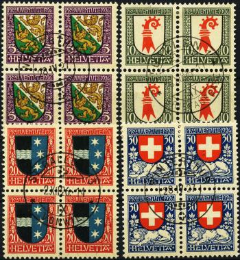 Thumb-1: J37-J40 - 1926, Cantonal and Swiss coats of arms