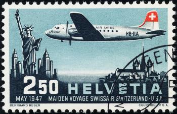 Thumb-1: F42 - 1947, Swissair Sonderflugpostmarke