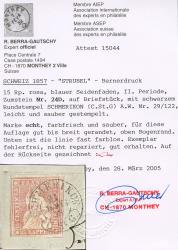 Thumb-2: 24D - 1857, Bernese printing, 3rd printing period, Zurich paper