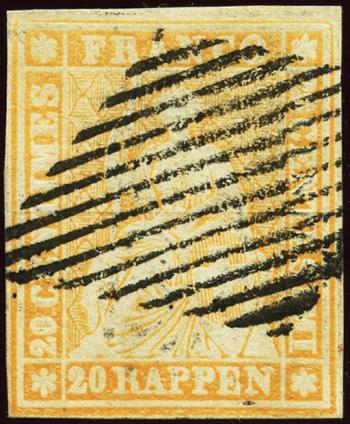 Thumb-1: 25B - 1854, Berner Druck, 1. Druckperiode, Münchner Papier