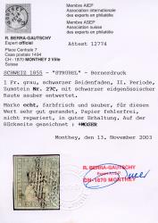 Thumb-2: 27C - 1855, Stampa bernese, 2° periodo di stampa, carta di Monaco