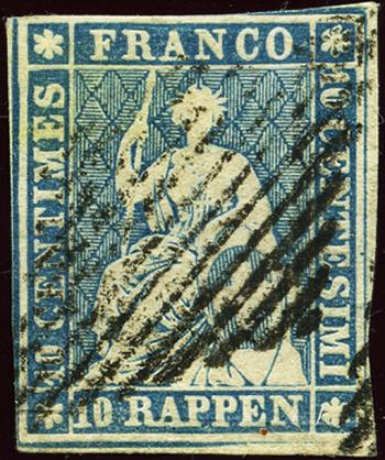 Thumb-1: 23F - 1856, Imprimerie bernoise, 1ère période d'impression, papier de Munich