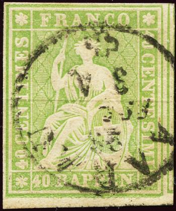 Thumb-1: 26C - 1855, Bernese printing, 2nd printing period, Munich paper