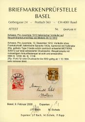 Thumb-4: JIII - 1912, Precursor without postage value