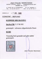 Thumb-2: 17II-T17 B1-RU - 1851, Rayon I, ohne Kreuzeinfassung