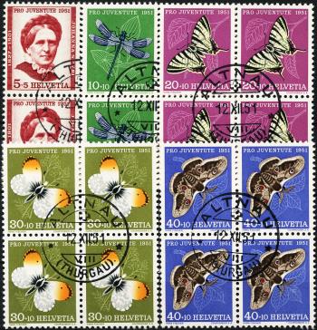 Stamps: J138-J142 - 1951 Portrait of J. Spyris and insect pictures