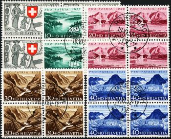Stamps: B56-B60 - 1952 Glarus and Zug 600 years in the Swiss Confederation