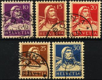 Thumb-1: 160z-184z - 1932-1933, Tellbrustbild, sämisches Faserpapier, geriffelt