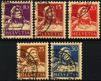 Thumb-1: 160z-184z - 1932-1933, Tellbrustbild, sämisches Faserpapier, geriffelt