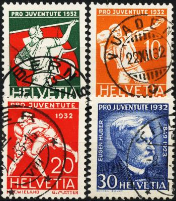 Thumb-1: J61-J64 - 1932, Sports depictions and portrait of Eugen Huber