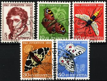 Thumb-1: J158-J162 - 1955, Portrait of Charles Pictet-de Rochement and insect paintings
