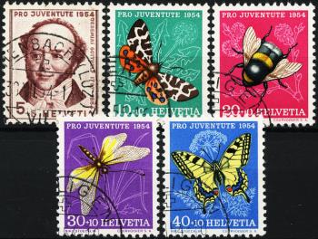 Thumb-1: J153-J157 - 1954, Portrait of J. Gotthelf and insect pictures