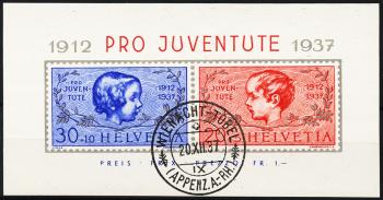 Thumb-1: J83I-J84I - 1937, Anniversary block 25 years of Pro Juventute stamps