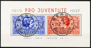 Thumb-1: J83I-J84I - 1937, Anniversary block 25 years of Pro Juventute stamps