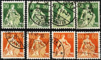 Thumb-1: 113y+140y - 1940, Helvetia with sword, smooth chalk paper