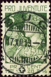 Thumb-1: J1 - 1913, Helvetia with Matterhorn
