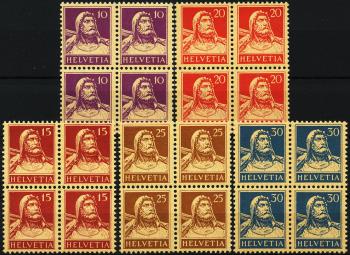 Briefmarken: 160z-184z - 1932 - 1933 Tellbrustbild, sämisches Faserpapier, geriffelt