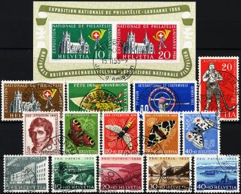 Briefmarken: CH1955 - 1955 Jahreszusammenstellung