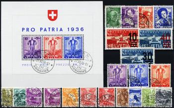 Briefmarken: CH1936 - 1936 Jahreszusammenstellung