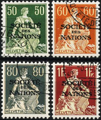 Briefmarken: SDN9z-SDN12z - 1935-1944 Helvetia mit Schwert, geriffeltes Kreidepapier