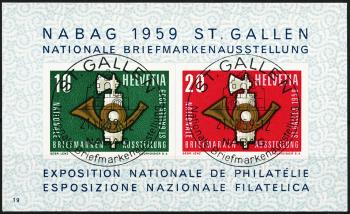 Thumb-1: W38 - 1959, Blocco commemorativo per l'esposizione filatelica nazionale di San Gallo