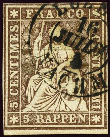 Thumb-1: 22G - 1859, Imprimerie bernoise, 4e période d'impression, papier zurichois
