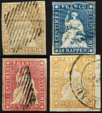Thumb-1: 22F-25F - 1856, Imprimerie bernoise, 1ère période d'impression, papier de Munich