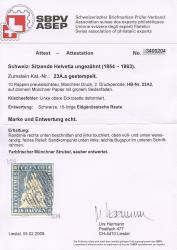 Thumb-2: 22Aa-26Aa - 1854, Münchner Druck, 1. Druckperiode, Münchner Papier